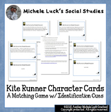 Kite Runner Character Cards Matching Game Identification Cues