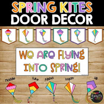 Preview of Kite Themed Door Display | Bulletin Board Décor Set | EDITABLE | Spring