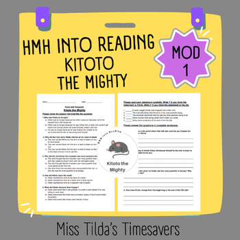 Preview of Kitoto the Mighty - Grade 4 HMH into Reading (Module 1)
