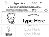 Kitten / Cat - Editable Name Booklet w/ Beginning Letter -