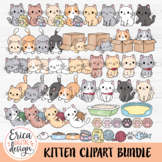 Kitten Clipart, Cute Cats cliparts Funny Cat, Playful Kitt