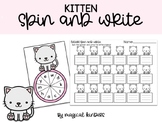 Kitten Numbers and Letters Spin and Write - Pre-K and Kind