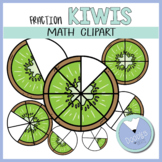 Kiwi Fraction Clipart - Fruit Fraction Clipart