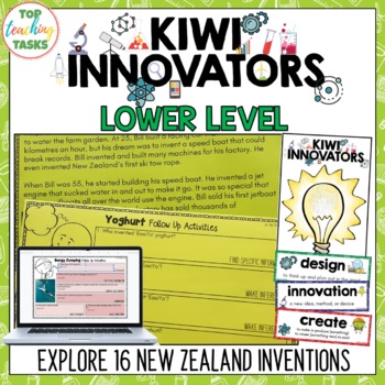 Preview of Kiwi Innovators Unit - Lower Level Passages | New Zealand Inventors