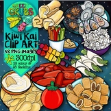 Kiwi Kai and Party Food Clip Art
