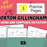 Kk Dictation Words and Sentences Orton Gillingham | Scienc