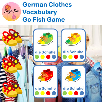 Bingo game for the German words for clothing KLEIDER