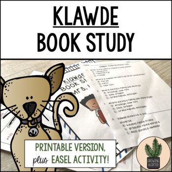 Preview of Klawde Printable Book Study for Distance Learning