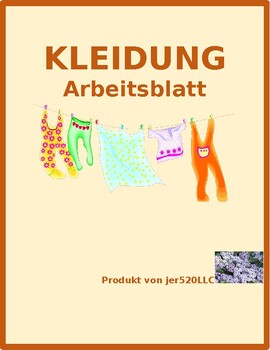 Preview of Kleidung (Clothing in German) Farbe Color Worksheet 1