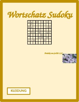 Preview of Kleidung (Clothing in German) Sudoku