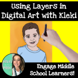 Kleki Portraits with Layers - Digital Art Lesson for Middl