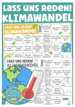 Preview of Klimawandel climate change German advanced conversation game