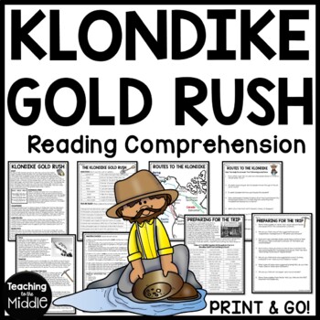 Preview of Klondike Gold Rush Reading Comprehension Call of the Wild Alaska Informational