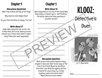 Preview of Klooz: Detective's Duel Comprehension Booklet