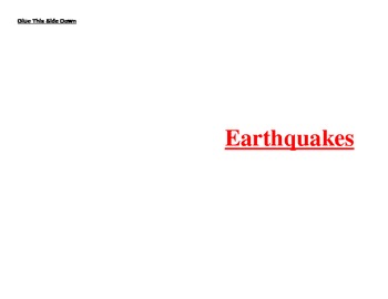 Preview of Kloze notes for earthquakes