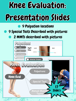 Preview of Knee Eval: Palpations, Special Tests, and MMTs: Presentation Slides