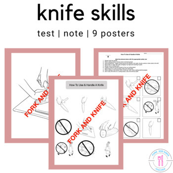 Preview of Knife Handling Safety Rules Unit For The Culinary Foods, Prostart, FCS Classroom