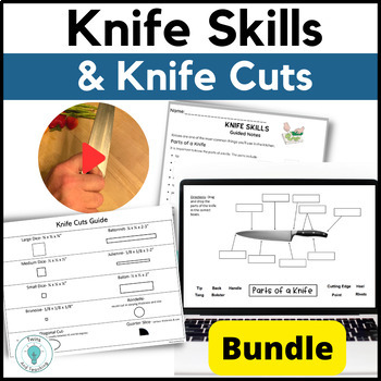 Preview of Knife Skills Lesson for Culinary and FACS - Knife Safety and Knife Cuts FCS