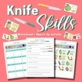 Knife Skills Worksheet + Match Up Activity | Family and Co