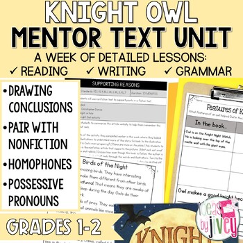 Preview of Knight Owl Mentor Text Unit for Grades 1-2