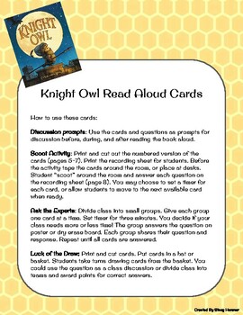 Preview of Knight Owl Task Cards