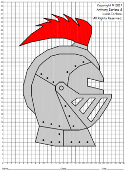 Preview of Knight's Helmet Mystery Picture : Distance Learning