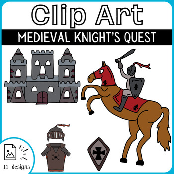 Preview of Knight's Quest Medieval-Inspired Clip Art