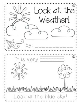 Preview of Knighton Creations - Look at The Weather! Book - Spelling & Weather Review