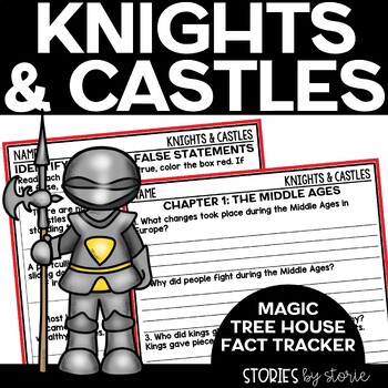 Preview of Knights and Castles Magic Tree House Fact Tracker Printable & Digital Activities