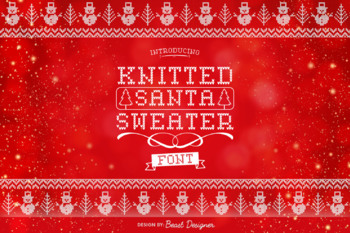 Preview of Knitted Santa Sweater | Christmas Font