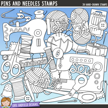 needles and pins clip art