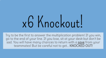 Preview of Knockout - Multiply by 6