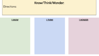 Preview of Know/Think/Wonder