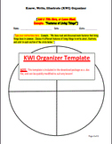 Know, Write, Illustrate (KWI) Organizer - Free Template