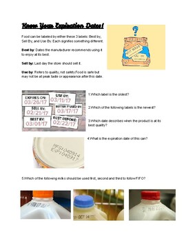 Preview of Know Your Expiration Dates!