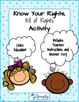 Preview of Know Your Rights, Constitution Bill of Rights Activity