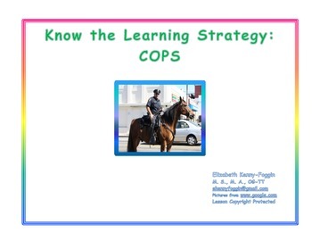 Preview of Know the Learning Strategy: COPS