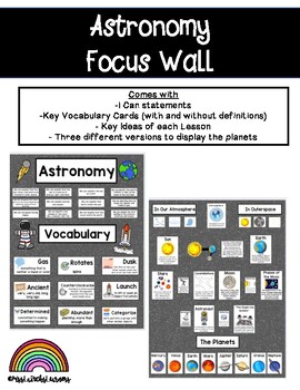 Preview of Knowledge 1 Domain 6 Astronomy Focus Wall