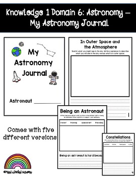 Preview of Knowledge 1 Domain 6: Astronomy Journal