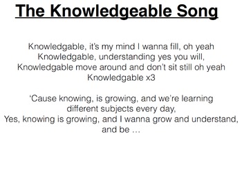 Preview of Knowledgeable Song
