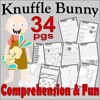 Preview of Knuffle Bunny Read Aloud Book Study Companion Reading Comprehension Worksheets