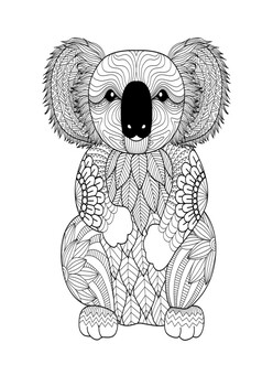 mindfulness coloring page  koalamr pyp  teachers pay