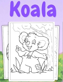 Preview of Koala Coloring Pages (PDF Printables)