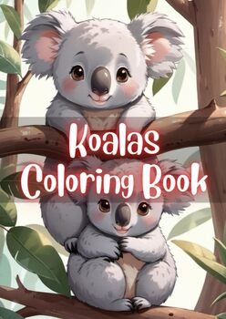 Preview of Koala Harmony: A Whimsical Coloring Adventure with 100 Charming Pages