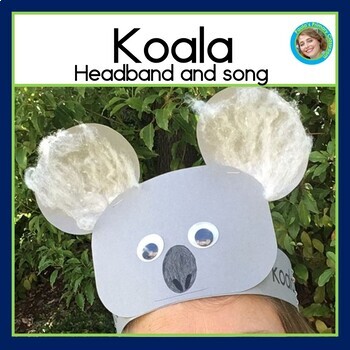 Preview of Koalas Craft Headband and Song Letter K Activity Australian Animals
