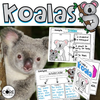 Preview of Koala Informational Text Lesson - Nonfiction Text Features, Comprehension