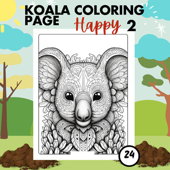 realistic koala bear coloring pages