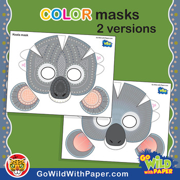 Australian Animal Masks BUNDLE  Craft Project by Go Wild with Paper