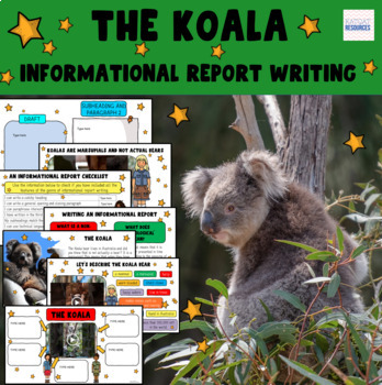 Preview of Koala - Informational Report Writing - Distance Learning - PowerPoint™