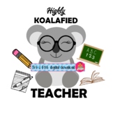 Koala Teacher Back to School svg png sublimation digital download